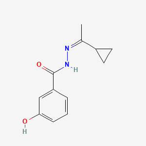 molecular formula C12H14N2O2 B3847295 N'-(1-cyclopropylethylidene)-3-hydroxybenzohydrazide 