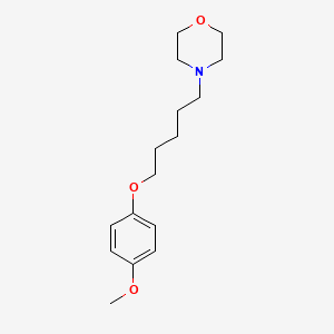 molecular formula C16H25NO3 B3847307 4-[5-(4-methoxyphenoxy)pentyl]morpholine 