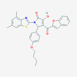 4-(1-benzofuran-2-ylcarbonyl)-5-(4-butoxyphenyl)-1-(4,6-dimethyl-1,3-benzothiazol-2-yl)-3-hydroxy-1,5-dihydro-2H-pyrrol-2-one