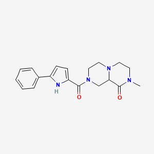 molecular formula C19H22N4O2 B3847331 2-methyl-8-[(5-phenyl-1H-pyrrol-2-yl)carbonyl]hexahydro-2H-pyrazino[1,2-a]pyrazin-1(6H)-one 