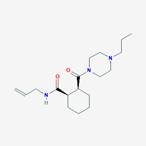 molecular formula C18H31N3O2 B3847372 (1R*,2S*)-N-allyl-2-[(4-propylpiperazin-1-yl)carbonyl]cyclohexanecarboxamide 