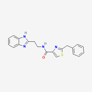 molecular formula C20H18N4OS B3847383 N-[2-(1H-benzimidazol-2-yl)ethyl]-2-benzyl-1,3-thiazole-4-carboxamide 