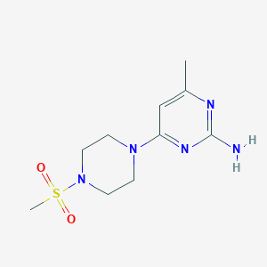 molecular formula C10H17N5O2S B3847389 4-methyl-6-[4-(methylsulfonyl)-1-piperazinyl]-2-pyrimidinamine 
