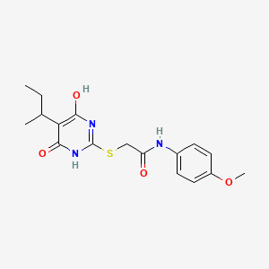 molecular formula C17H21N3O4S B3847410 2-[(5-sec-butyl-4-hydroxy-6-oxo-1,6-dihydro-2-pyrimidinyl)thio]-N-(4-methoxyphenyl)acetamide 