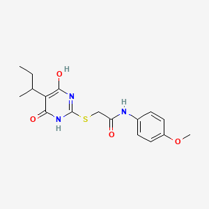 2-[(5-sec-butyl-4-hydroxy-6-oxo-1,6-dihydro-2-pyrimidinyl)thio]-N-(4-methoxyphenyl)acetamide