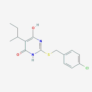 molecular formula C15H17ClN2O2S B3847414 5-sec-butyl-2-[(4-chlorobenzyl)thio]-6-hydroxy-4(3H)-pyrimidinone 
