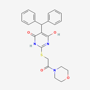 molecular formula C23H23N3O4S B3847426 5-(diphenylmethyl)-6-hydroxy-2-{[2-(4-morpholinyl)-2-oxoethyl]thio}-4(3H)-pyrimidinone 