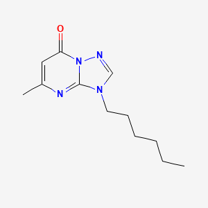 3-hexyl-5-methyl[1,2,4]triazolo[1,5-a]pyrimidin-7(3H)-one
