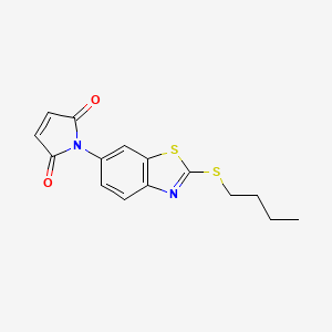 molecular formula C15H14N2O2S2 B3847447 1-[2-(butylthio)-1,3-benzothiazol-6-yl]-1H-pyrrole-2,5-dione 
