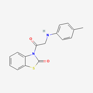 molecular formula C16H14N2O2S B3847462 3-[N-(4-methylphenyl)glycyl]-1,3-benzothiazol-2(3H)-one 