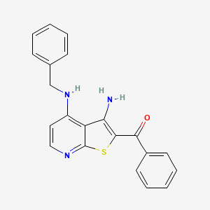 molecular formula C21H17N3OS B3847472 [3-amino-4-(benzylamino)thieno[2,3-b]pyridin-2-yl](phenyl)methanone 