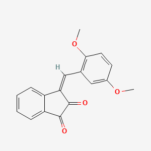 molecular formula C18H14O4 B3847481 3-(2,5-dimethoxybenzylidene)-1H-indene-1,2(3H)-dione 