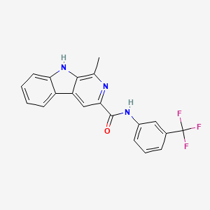 molecular formula C20H14F3N3O B3847498 1-methyl-N-[3-(trifluoromethyl)phenyl]-9H-beta-carboline-3-carboxamide 