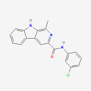 molecular formula C19H14ClN3O B3847500 N-(3-chlorophenyl)-1-methyl-9H-beta-carboline-3-carboxamide 