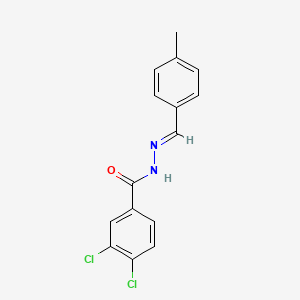 molecular formula C15H12Cl2N2O B3847517 3,4-dichloro-N'-(4-methylbenzylidene)benzohydrazide 