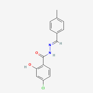 molecular formula C15H13ClN2O2 B3847523 4-chloro-2-hydroxy-N'-(4-methylbenzylidene)benzohydrazide 