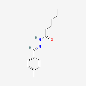 molecular formula C14H20N2O B3847532 N'-(4-methylbenzylidene)hexanohydrazide 