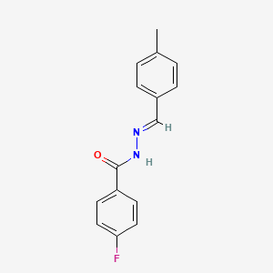 molecular formula C15H13FN2O B3847536 4-fluoro-N'-(4-methylbenzylidene)benzohydrazide CAS No. 5374-20-9