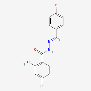 molecular formula C14H10ClFN2O2 B3847556 4-chloro-N'-(4-fluorobenzylidene)-2-hydroxybenzohydrazide 