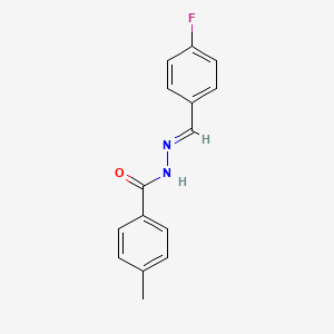 molecular formula C15H13FN2O B3847563 N'-(4-fluorobenzylidene)-4-methylbenzohydrazide 