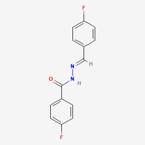 molecular formula C14H10F2N2O B3847569 4-fluoro-N'-(4-fluorobenzylidene)benzohydrazide 