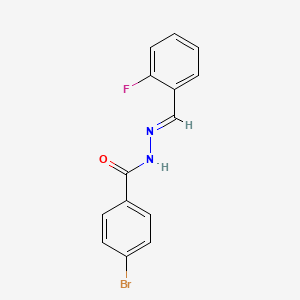 molecular formula C14H10BrFN2O B3847573 4-bromo-N'-(2-fluorobenzylidene)benzohydrazide 