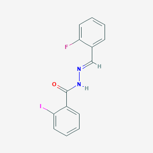molecular formula C14H10FIN2O B3847579 N'-(2-fluorobenzylidene)-2-iodobenzohydrazide 