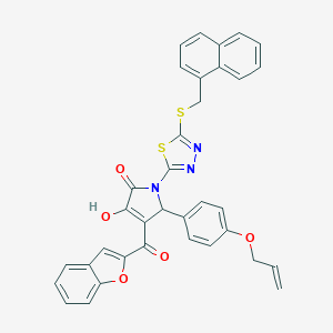 5-[4-(allyloxy)phenyl]-4-(1-benzofuran-2-ylcarbonyl)-3-hydroxy-1-{5-[(1-naphthylmethyl)sulfanyl]-1,3,4-thiadiazol-2-yl}-1,5-dihydro-2H-pyrrol-2-one