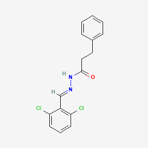 molecular formula C16H14Cl2N2O B3847590 N'-(2,6-dichlorobenzylidene)-3-phenylpropanohydrazide 