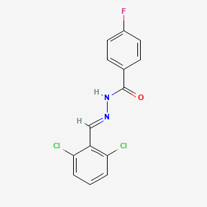 molecular formula C14H9Cl2FN2O B3847597 N'-(2,6-dichlorobenzylidene)-4-fluorobenzohydrazide 