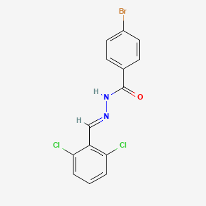 molecular formula C14H9BrCl2N2O B3847600 4-bromo-N'-(2,6-dichlorobenzylidene)benzohydrazide 