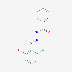 molecular formula C14H10ClFN2O B3847612 N'-(2-chloro-6-fluorobenzylidene)benzohydrazide 