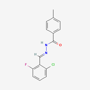 molecular formula C15H12ClFN2O B3847619 N'-(2-chloro-6-fluorobenzylidene)-4-methylbenzohydrazide 