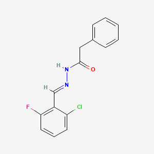 molecular formula C15H12ClFN2O B3847627 N'-(2-chloro-6-fluorobenzylidene)-2-phenylacetohydrazide 