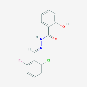molecular formula C14H10ClFN2O2 B3847632 N'-(2-chloro-6-fluorobenzylidene)-2-hydroxybenzohydrazide 