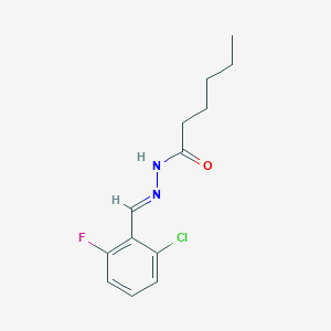 molecular formula C13H16ClFN2O B3847633 N'-(2-chloro-6-fluorobenzylidene)hexanohydrazide 