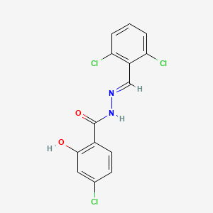 molecular formula C14H9Cl3N2O2 B3847647 4-chloro-N'-(2,6-dichlorobenzylidene)-2-hydroxybenzohydrazide 
