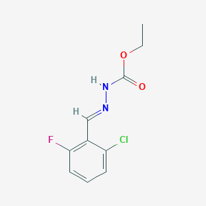 molecular formula C10H10ClFN2O2 B3847661 ethyl 2-(2-chloro-6-fluorobenzylidene)hydrazinecarboxylate 
