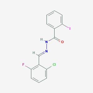 molecular formula C14H9ClFIN2O B3847667 N'-(2-chloro-6-fluorobenzylidene)-2-iodobenzohydrazide 