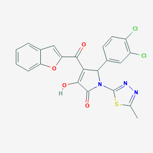 3-(1-benzofuran-2-carbonyl)-2-(3,4-dichlorophenyl)-4-hydroxy-1-(5-methyl-1,3,4-thiadiazol-2-yl)-2H-pyrrol-5-one