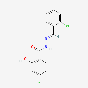 molecular formula C14H10Cl2N2O2 B3847681 4-chloro-N'-(2-chlorobenzylidene)-2-hydroxybenzohydrazide 