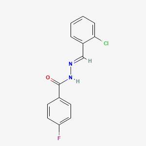 molecular formula C14H10ClFN2O B3847692 N'-(2-chlorobenzylidene)-4-fluorobenzohydrazide 