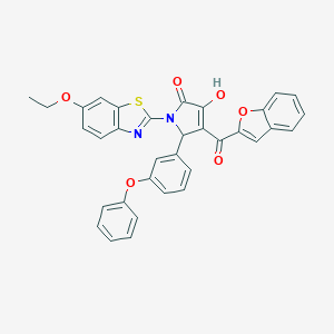 4-(1-benzofuran-2-ylcarbonyl)-1-(6-ethoxy-1,3-benzothiazol-2-yl)-3-hydroxy-5-(3-phenoxyphenyl)-1,5-dihydro-2H-pyrrol-2-one