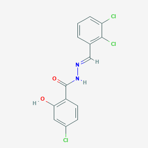 molecular formula C14H9Cl3N2O2 B3847716 4-chloro-N'-(2,3-dichlorobenzylidene)-2-hydroxybenzohydrazide 
