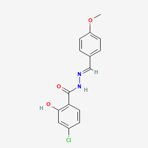 molecular formula C15H13ClN2O3 B3847732 4-chloro-2-hydroxy-N'-(4-methoxybenzylidene)benzohydrazide 