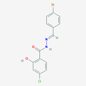 molecular formula C14H10BrClN2O2 B3847738 N'-(4-bromobenzylidene)-4-chloro-2-hydroxybenzohydrazide 