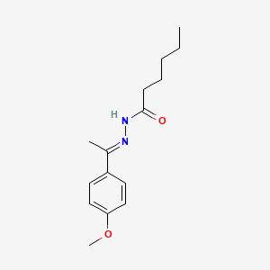 molecular formula C15H22N2O2 B3847745 N'-[1-(4-methoxyphenyl)ethylidene]hexanohydrazide 