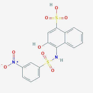 molecular formula C16H12N2O8S2 B3847765 3-hydroxy-4-{[(3-nitrophenyl)sulfonyl]amino}-1-naphthalenesulfonic acid 