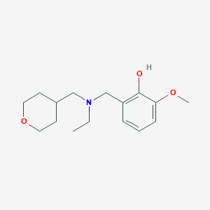 molecular formula C16H25NO3 B3847781 2-{[ethyl(tetrahydro-2H-pyran-4-ylmethyl)amino]methyl}-6-methoxyphenol 