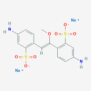 molecular formula C15H14N2Na2O7S2 B3847805 disodium 2,2'-(1-methoxy-1,2-ethenediyl)bis(5-aminobenzenesulfonate) 